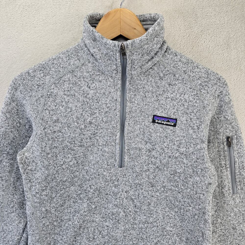 Patagonia Better Sweater 1/4-Zip Fleece Womens Small Heather Gray Pullover 25617 - Picture 3 of 12